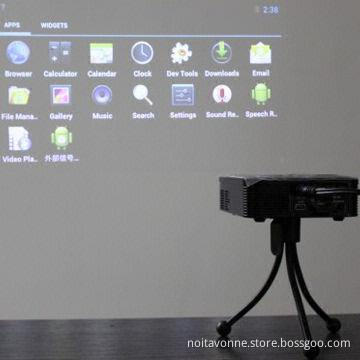 TV Box with Projector Function, DLP 0.3 Technology DDR 1GB, Supports Wi-Fi